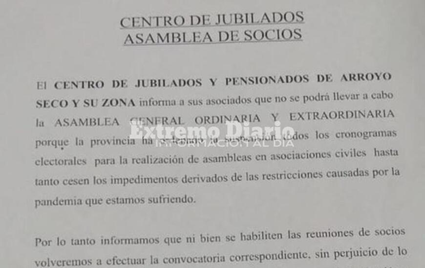 Imagen de Asamblea suspendida