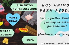 Imagen de Colecta solidaria para ayudar a familias de Alvear