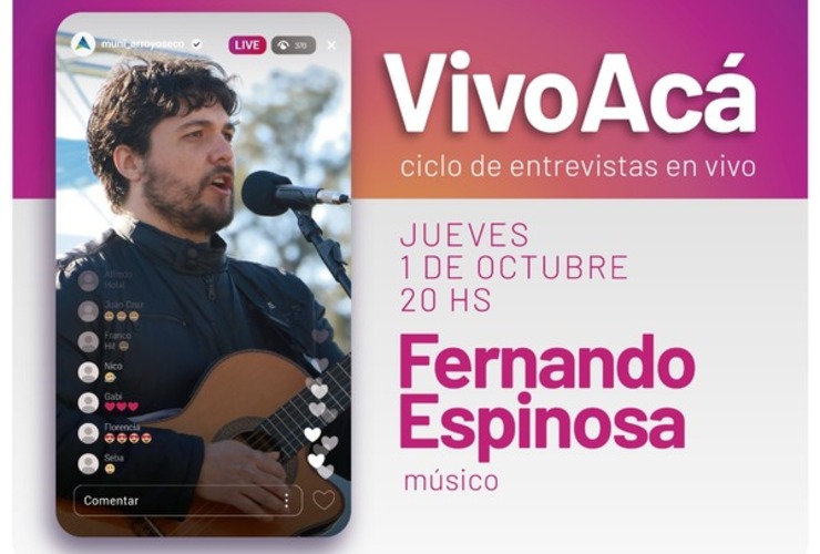 Imagen de Vivo Acá, Ciclo de entrevistas en vivo: Fernando Espinosa