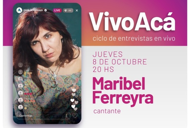 Imagen de Vivo Acá, Ciclo de entrevistas en vivo: Maribel Ferreyra, cantante