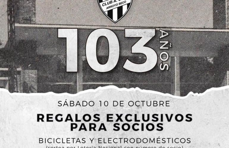 Imagen de El club Unión, mañana cumple su 103 Aniversario y planea festejarlo con sorteos y sorpresas
