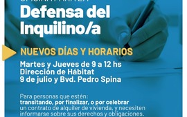 Imagen de Nuevos d&iacute;as y horarios para la Oficina de Defensor&iacute;a del Inquilino/a