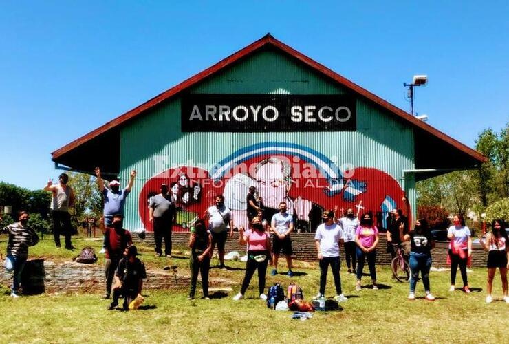 Así quedó el mural recientemente recuperado