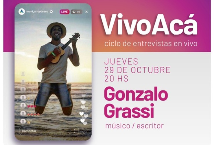 Imagen de Vivo Acá, Ciclo de entrevistas en vivo: Gonzalo Grassi, músico y escritor