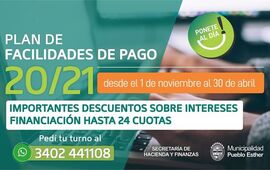 Imagen de Se extiende el Plan de facilidades de pagos