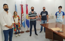Los aspirantes contaron sus propuestas al presidente comunal.