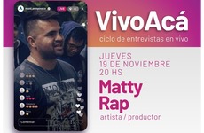 Imagen de ¨Vivo Acá´, Ciclo de entrevistas en vivo: Matty Rap, artista / productor