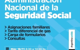 Imagen de Ma&ntilde;ana: La Administraci&oacute;n Nacional de la Seguridad Social llega a la ciudad