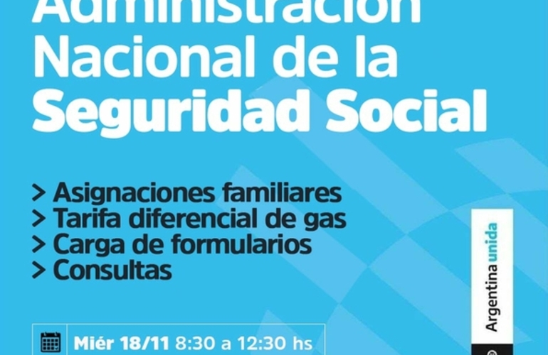 Imagen de Mañana: La Administración Nacional de la Seguridad Social llega a la ciudad