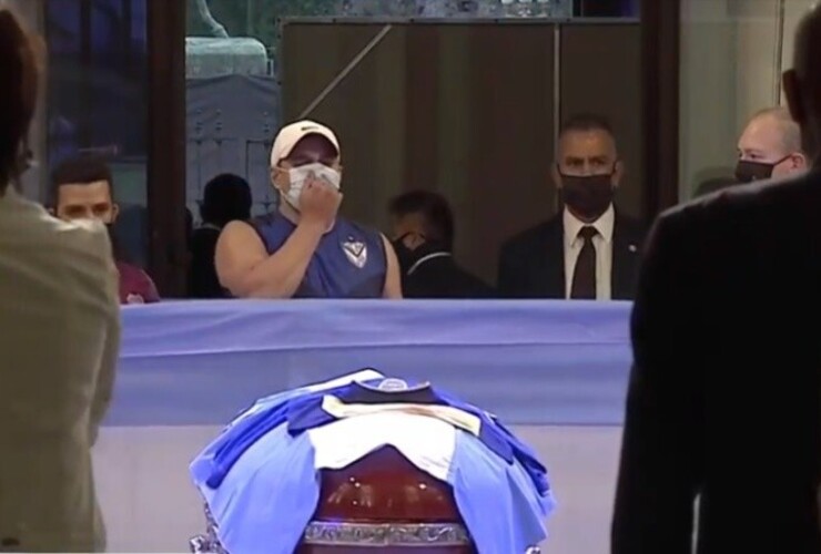 El velatorio de Maradona en la Casa Rosada. (Captura Todo Noticias)