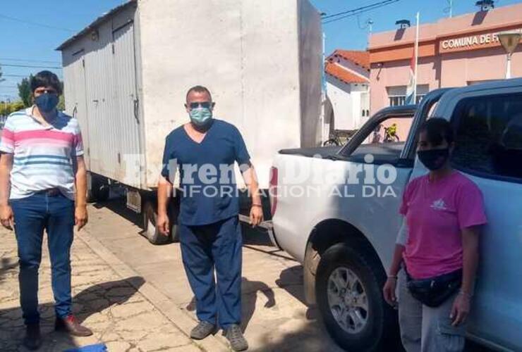 Se realizó esta mañana frente al edificio comunal