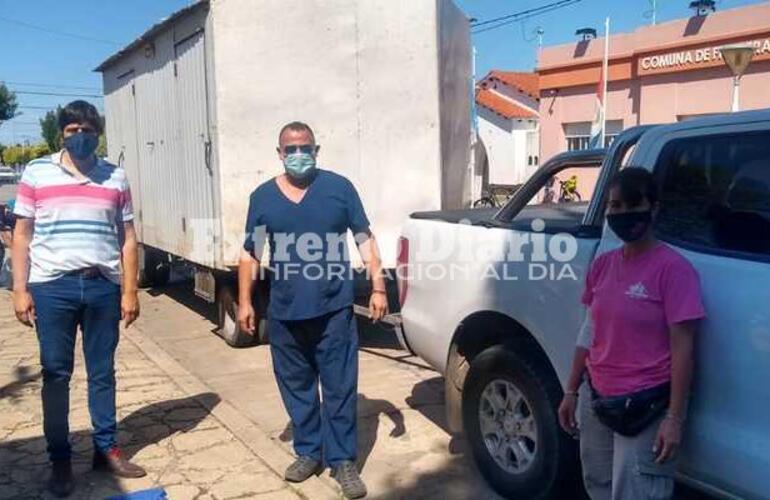 Se realizó esta mañana frente al edificio comunal