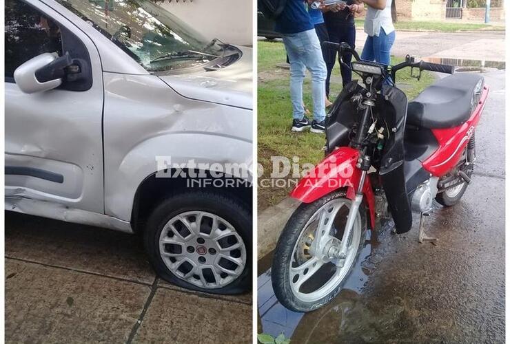 Imagen de Otro choque: Colisión entre un automóvil y una moto