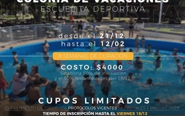 Imagen de La colonia �Panza�, comenzar&aacute; el 21 de Diciembre