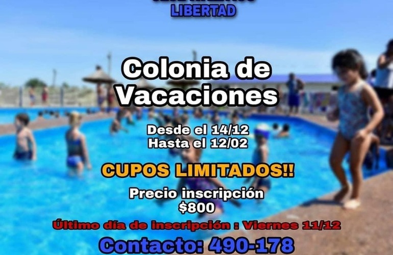 Imagen de El club Libertad, iniciará su colonia de vacaciones, el 14 de Diciembre