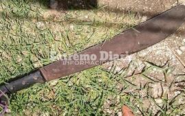 Imagen de La golpe&oacute; con un machete en la cabeza