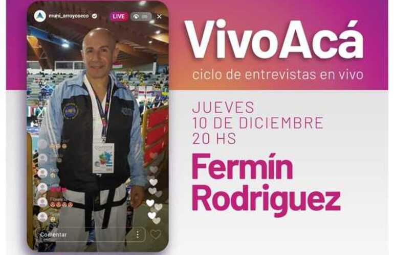 Imagen de Vivo Ac&aacute;: Ciclo de entrevistas en vivo: Ferm&iacute;n Rodr&iacute;guez, campe&oacute;n mundial de taekwondo