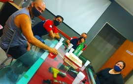 Imagen de Bomberos mantuvo un encuentro con la gerente del Banco Credicoop
