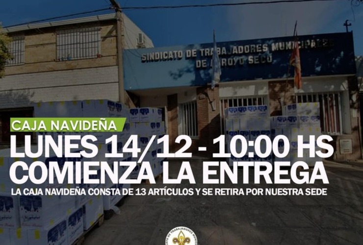 Imagen de Entrega de cajas navide&ntilde;as