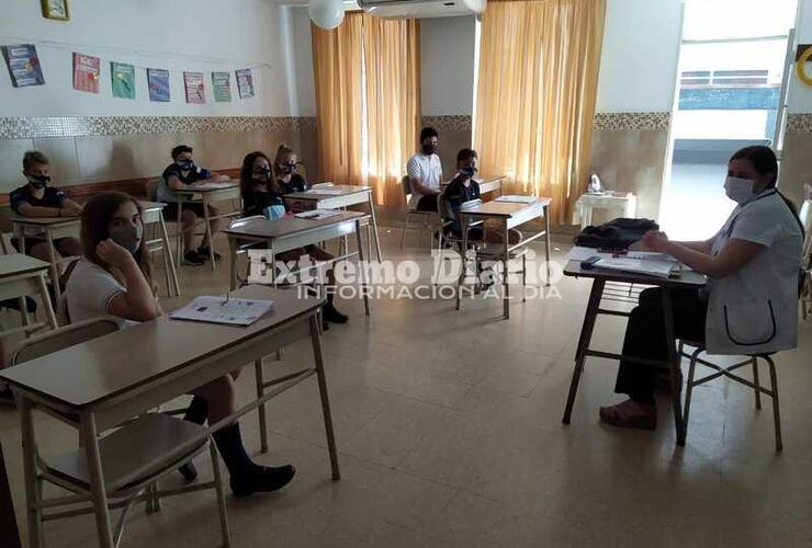 Clases en "burbuja". Séptimo grado Colegio San José