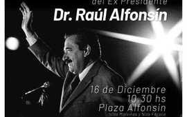 Imagen de Inauguraci&oacute;n del busto del ex presidente Ra&uacute;l Alfons&iacute;n en la plaza hom&oacute;nima