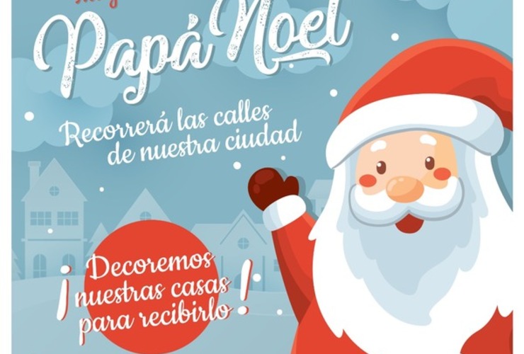 Imagen de Papá Noel se prepara para recorrer los barrios