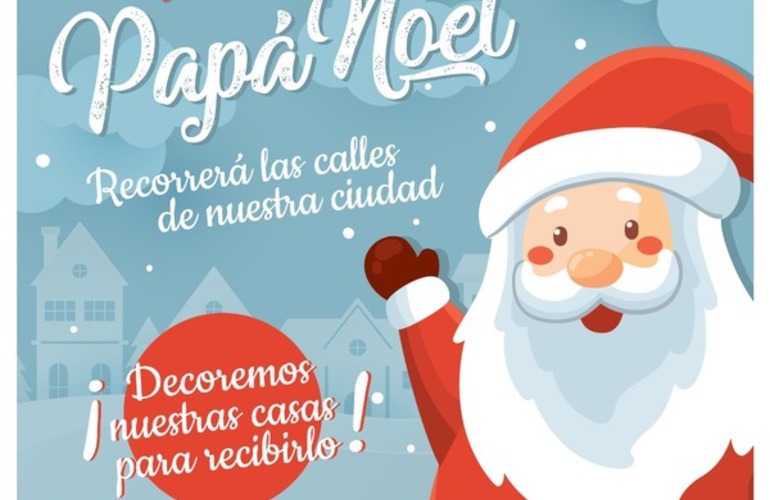 Imagen de Papá Noel se prepara para recorrer los barrios