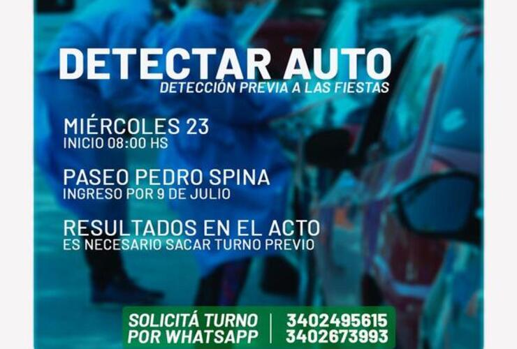 Imagen de Covid-19: ´Detectar Auto´, la iniciativa municipal para realizar detección rápida de coronavirus previa a las fiestas y cuidar a nuestra comunidad