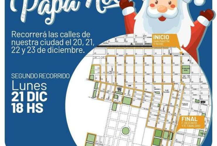 Imagen de Hoy, segunda recorrida de Papá Noel por los barrios