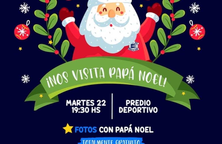 Imagen de Mañana martes, Papá Noel, visitará el Arroyo Seco Athletic Club
