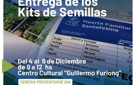 Imagen de Entrega de kits para los inscriptos en el Programa Provincial Huerta Familiar Santafesina
