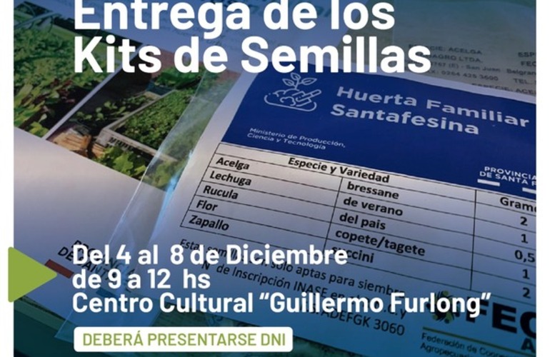 Imagen de Entrega de kits para los inscriptos en el Programa Provincial Huerta Familiar Santafesina