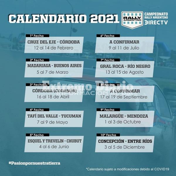 Imagen de Calendario Rally Argentino...