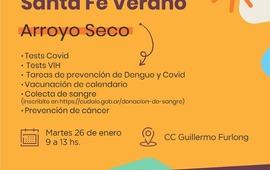Imagen de Salud: Arroyo Seco ser&aacute; parte del Operativo Santa Fe Verano