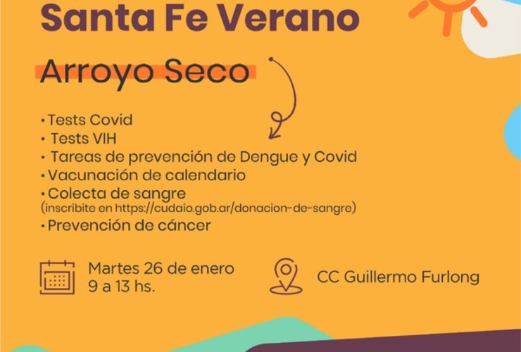 Imagen de Salud: Arroyo Seco será parte del Operativo Santa Fe Verano