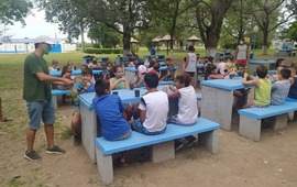 Imagen de El Vivero Comunal 'Estaci&oacute;n Verde' visit&oacute; la colonia de vacaciones del CAL