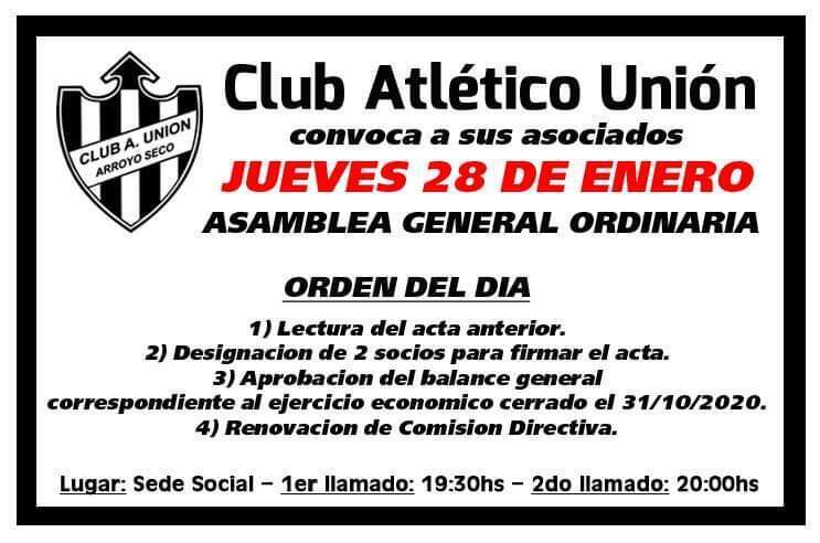 Imagen de Uni&oacute;n convoca a sus socios a Amablea General Ordinaria