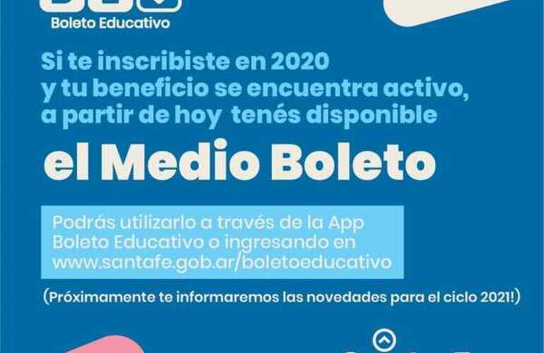 Imagen de Medio Boleto: Disponible a partir de este lunes