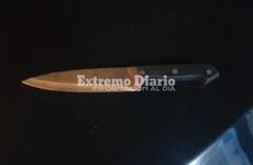 Imagen de Lo arrestaron tras intentar evadir a la policía y le secuestraron un cuchillo