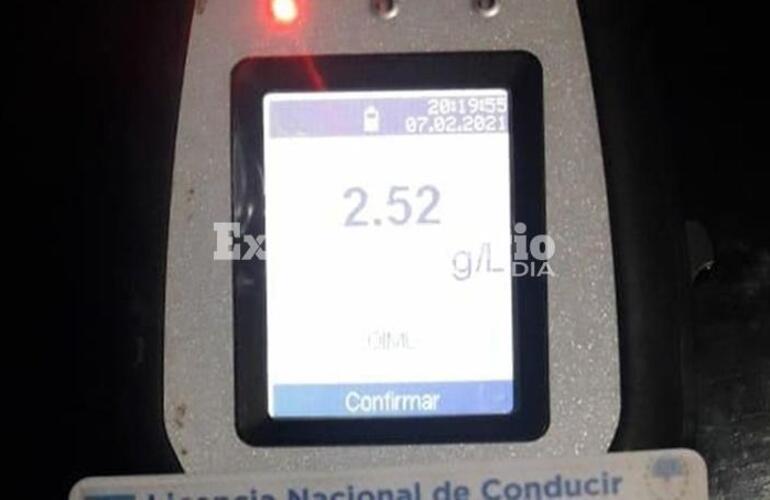 Imagen de Un conductor dio 2,52 al test de alcoholemia