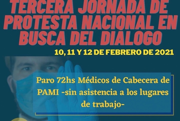 Imagen de Amra impulsa la tercera jornada nacional de protesta de médicos de Pami