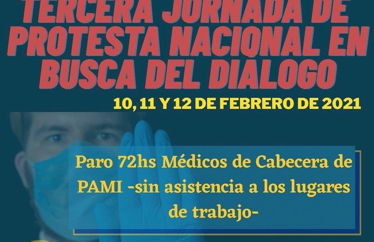 Imagen de Amra impulsa la tercera jornada nacional de protesta de médicos de Pami