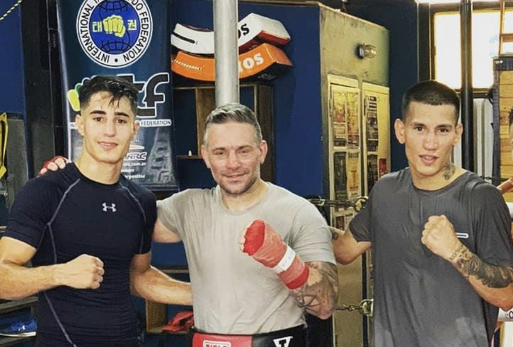 Imagen de Gala boxística para Mirco Cuello y Facundo García en el club Talleres