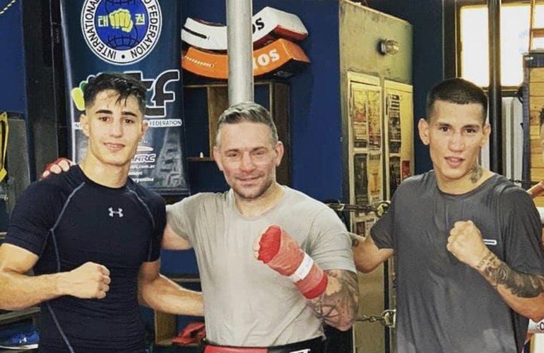 Imagen de Gala boxística para Mirco Cuello y Facundo García en el club Talleres