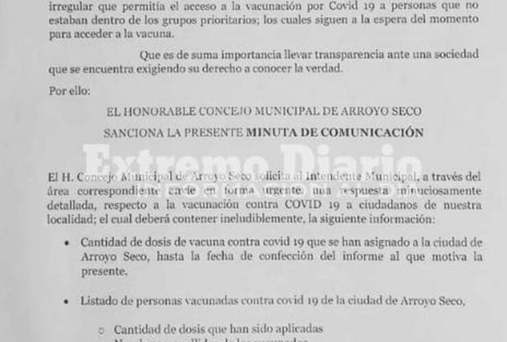 Imagen de Attoresi y Tonelli  solicitarán el listado de quienes se vacunaron en la primera etapa