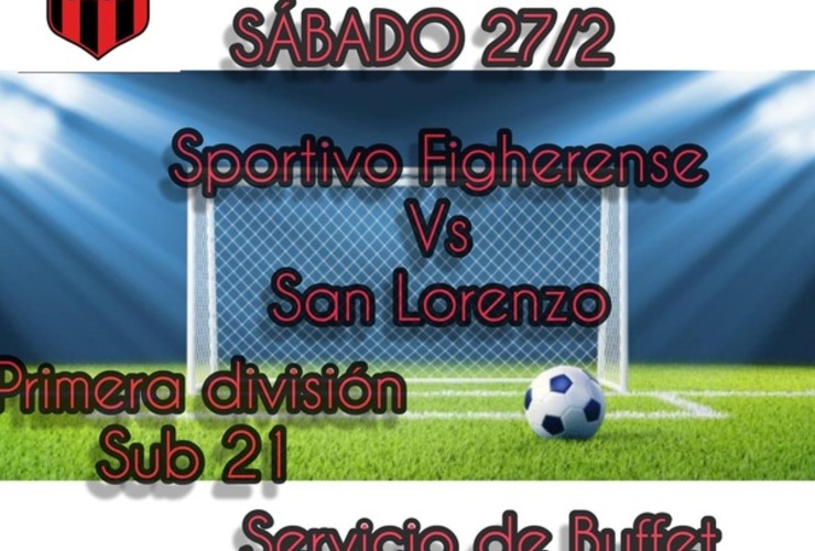 Imagen de Sportivo Figherense y San Lorenzo, jugarán amistosos en Sub-21 y Primera División