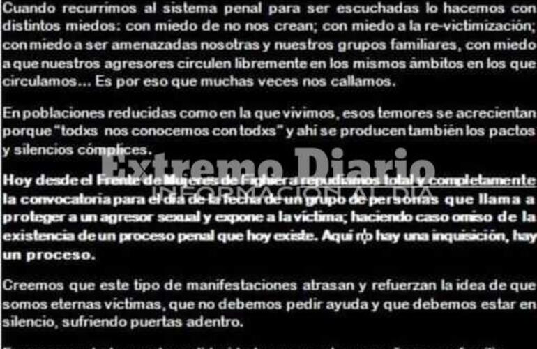 Consideró que la marcha no contribuye al proceso judicial existente en la causa.