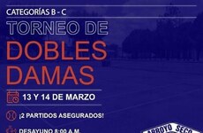 Imagen de Los días 13 y 14 de marzo, Torneo de tenis de Dobles Damas en A.S.A.C.