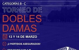Imagen de Los d&iacute;as 13 y 14 de marzo, Torneo de tenis de �Dobles Damas� en A.S.A.C.