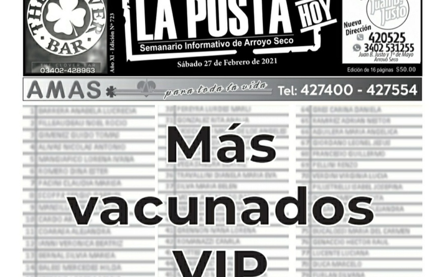 Imagen de M&aacute;s vacunados VIP: Dos ex directoras del hospital y el marido de una trabajadora de salud